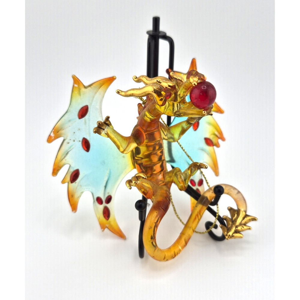 Ashton Drake 2006 DRAGONS OF MYSTIC MOUNTAIN  Fiery Fantasy Crystal Ornament
